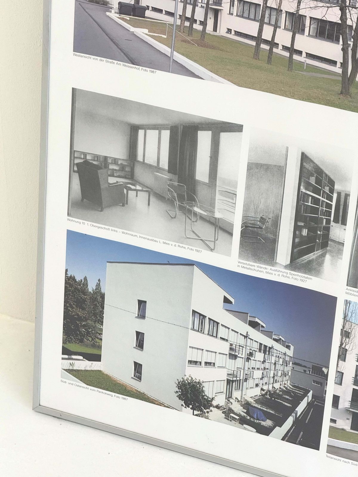 Framed Poster Weissenhofsiedlung Stuttgart 1927 Ludwig Mies Van Der Rohe photo vinterior