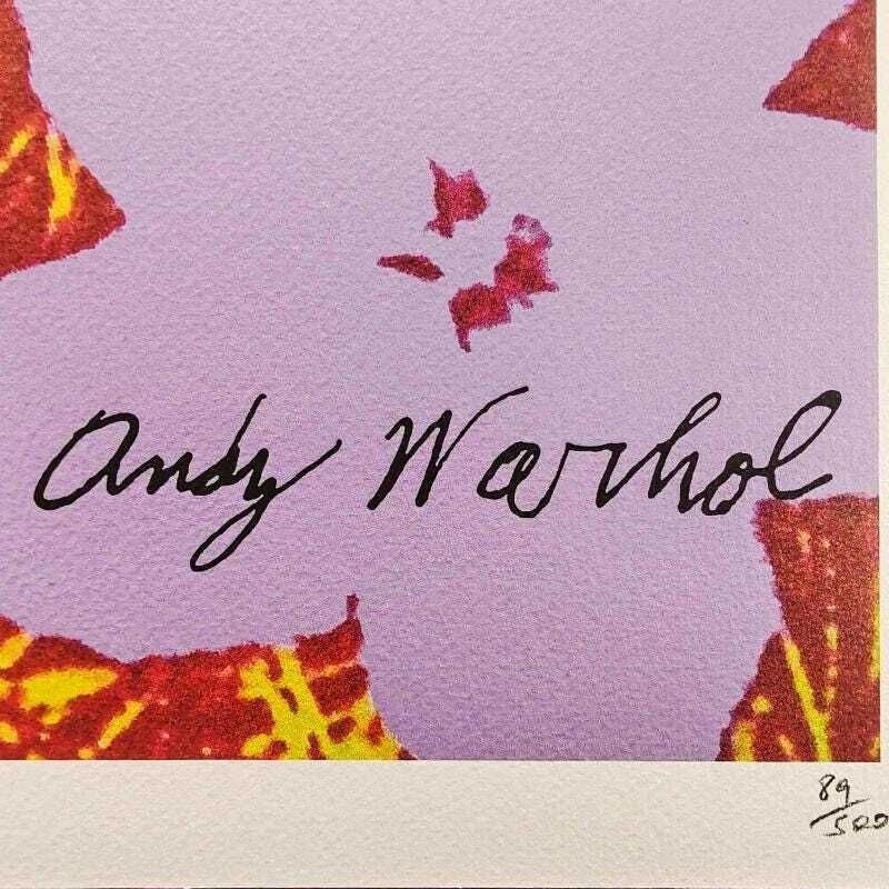 1980s Andy Warhol "Flowers" Limited Edition Lithograph By Cmoa. photo for sale