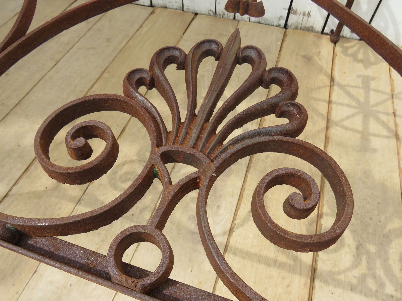 Antique French Grille Glass Top Coffee Table photo furniture