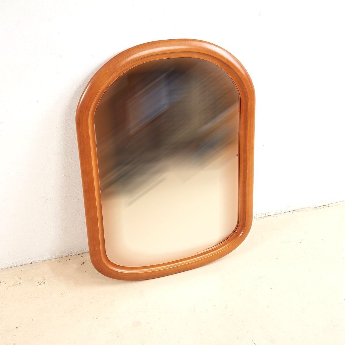 Modern Wooden Frame Mirror, 1980s