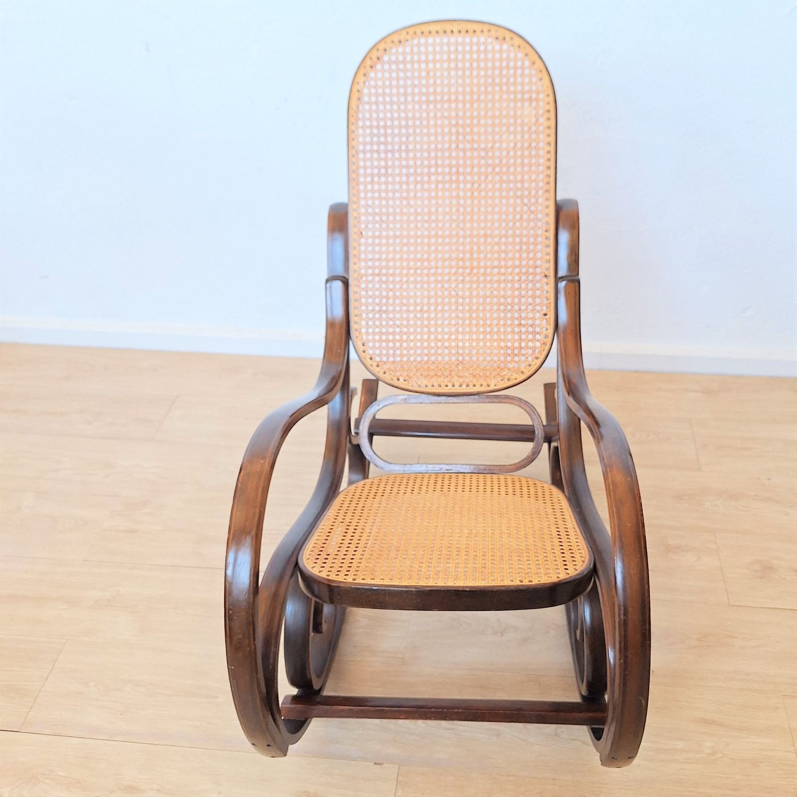 Vintage Rattan Rocking Chair In Thonet Style. 1960   1970 photo buy