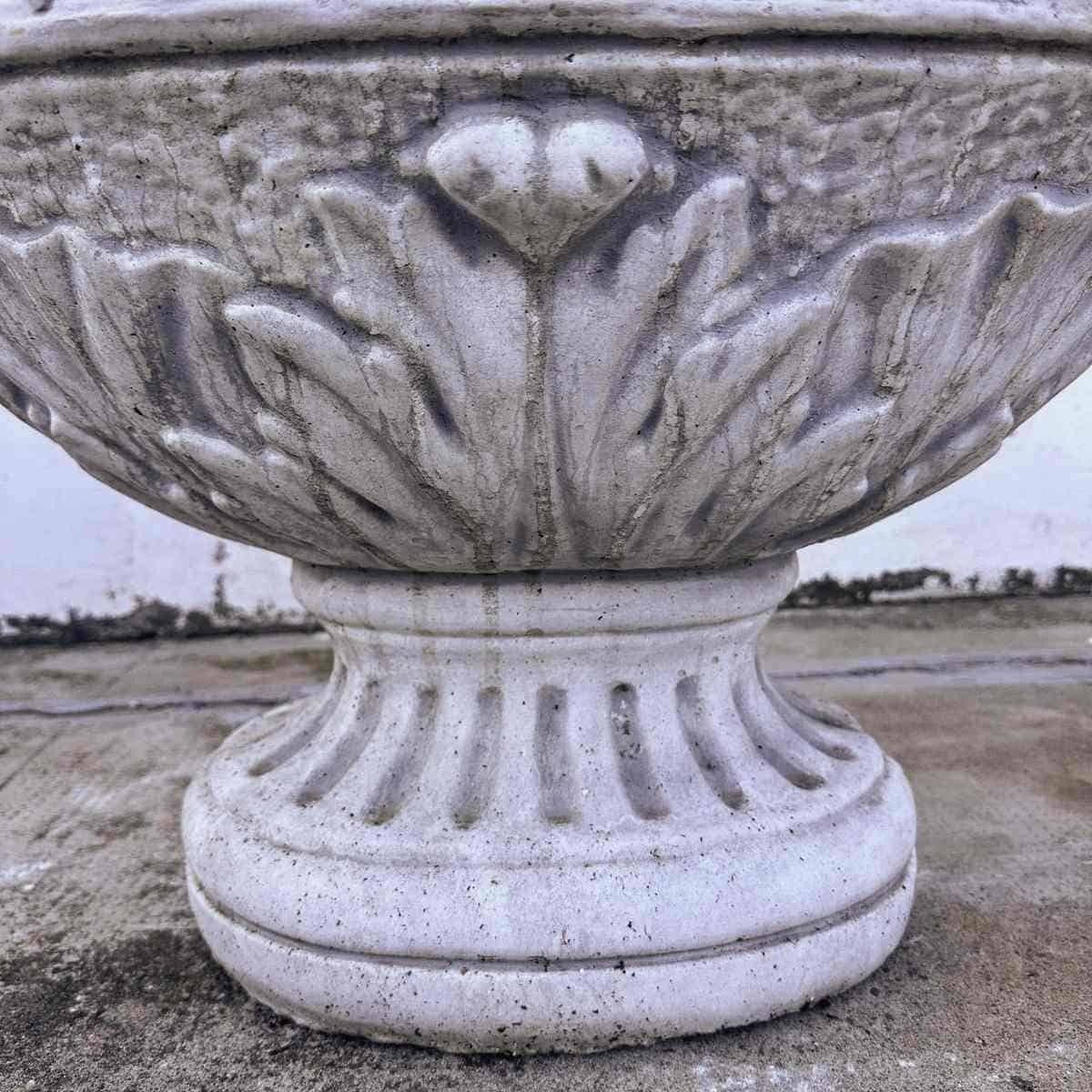 Large Bowl Garden Vase In Marble Powder And Cement photo furniture