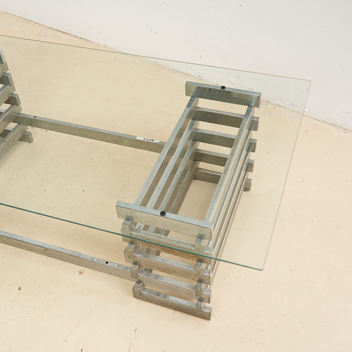 Designer Coffee Table With Chrome Base photo 589.0