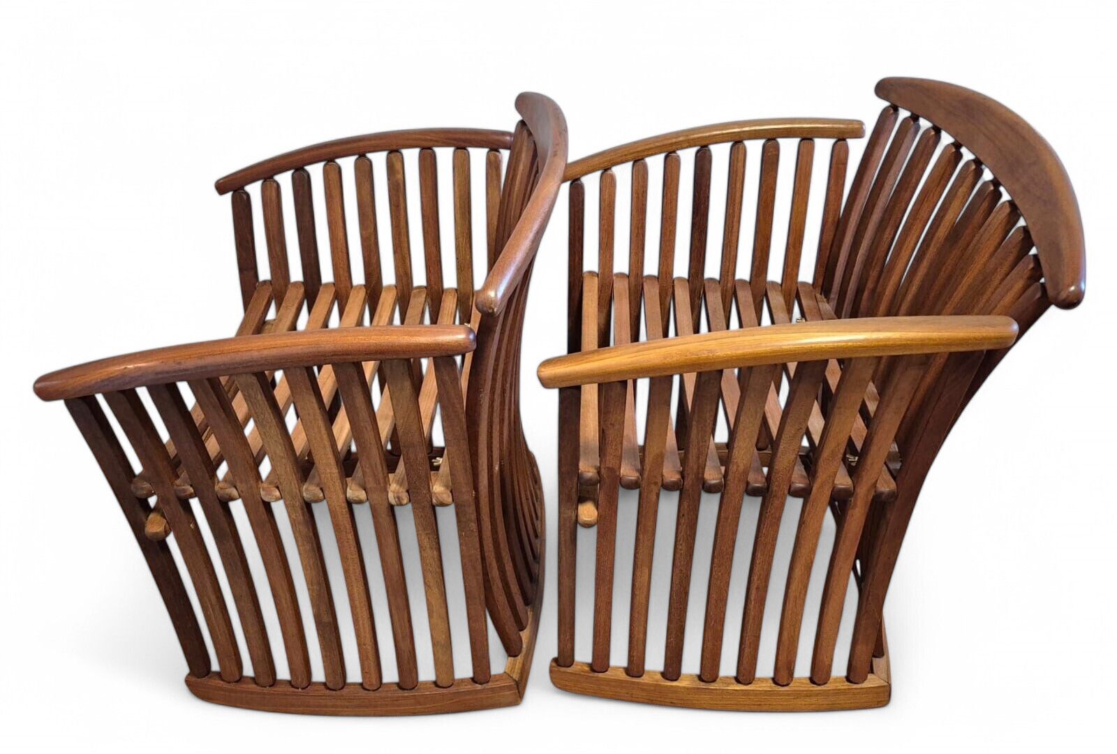 Pair Of Canadian Bentwood Steamer Armchairs By Designer Thomas Lamb