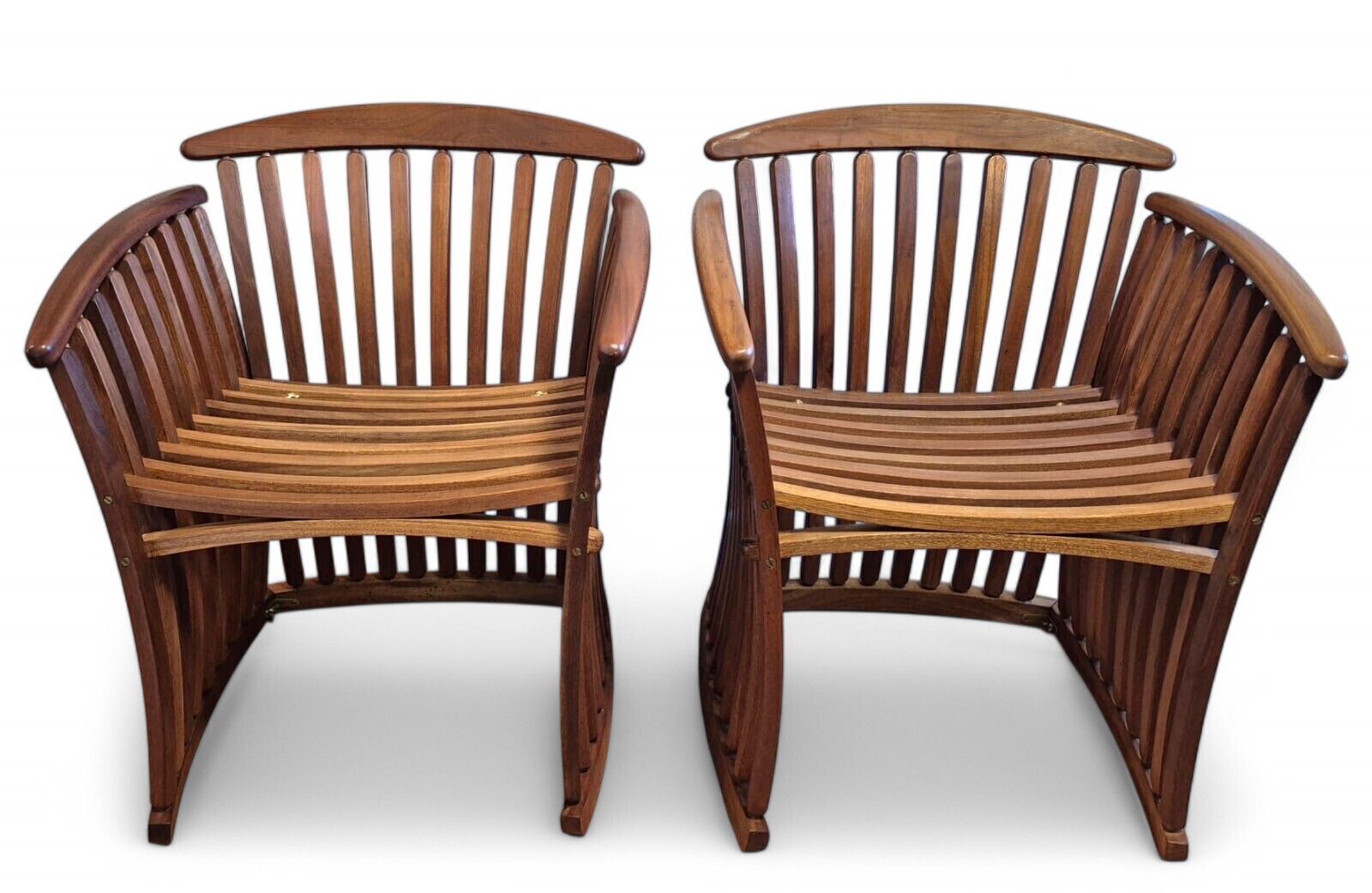 Pair Of Canadian Bentwood Steamer Armchairs By Designer Thomas Lamb photo for sale