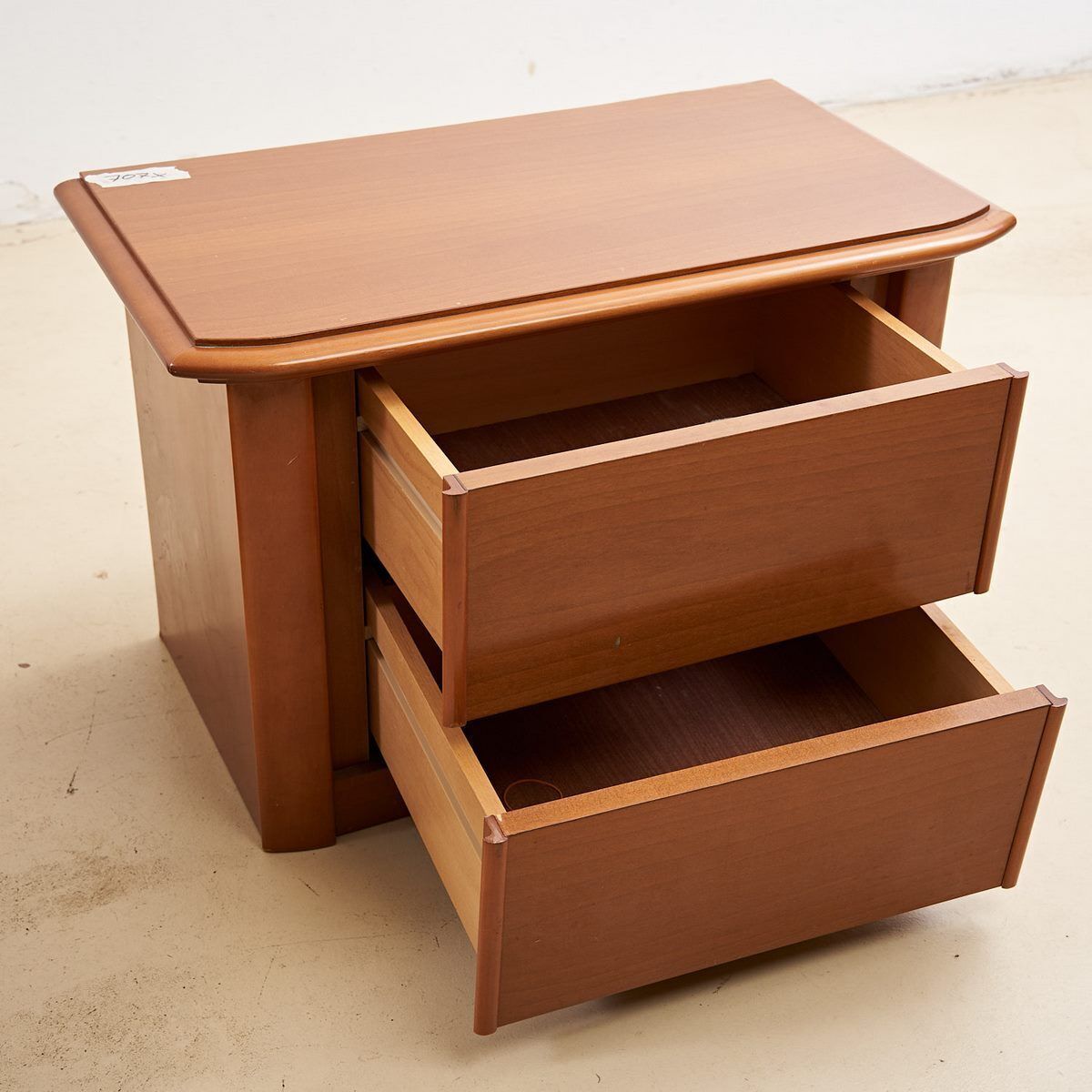 Pair Of Modern Wooden Bedside Tables photo for sale