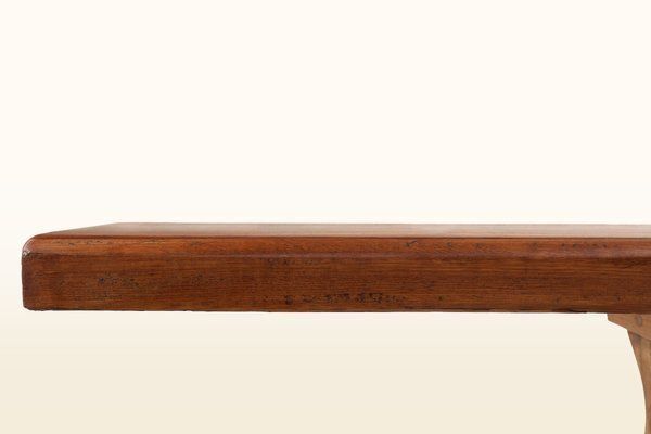 Antique French Long Elm Monastery Bench, 1850 photo 2610.0