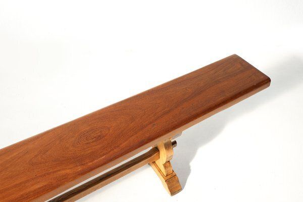 photo buy Antique French Long Elm Monastery Bench, 1850
