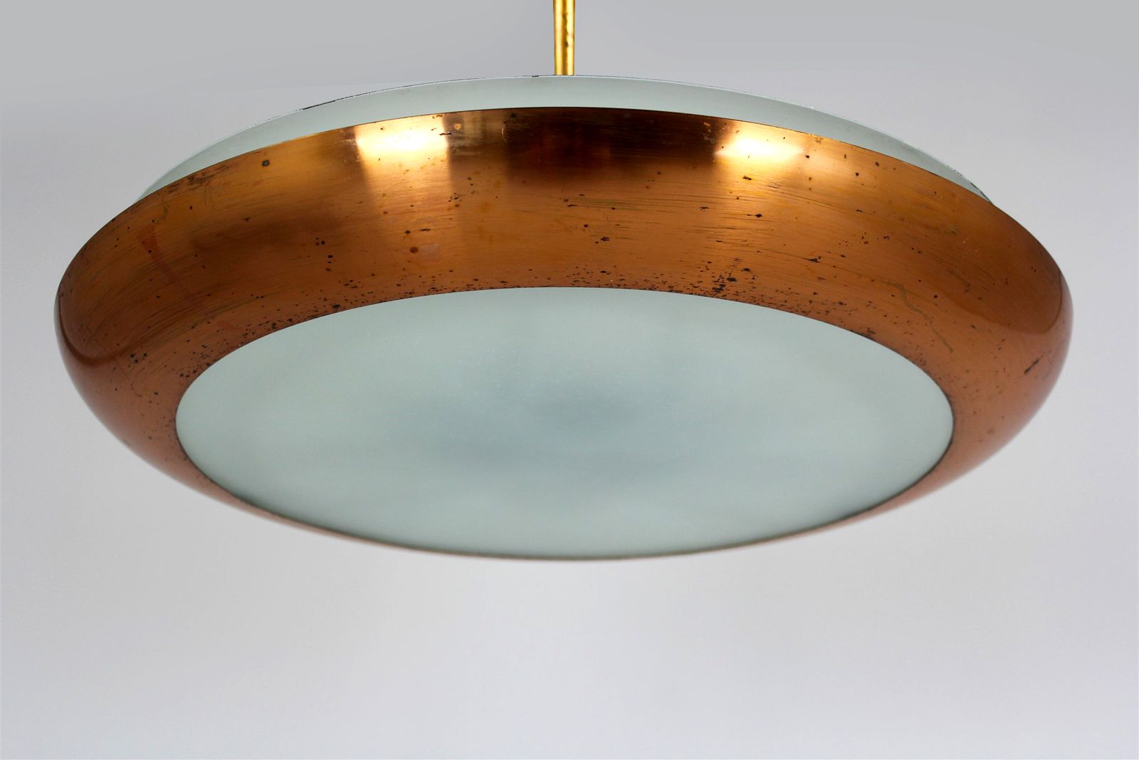950.0 Bauhaus Ufo Pendant Lamp By Josef Hurka For Napako, 1930s photo