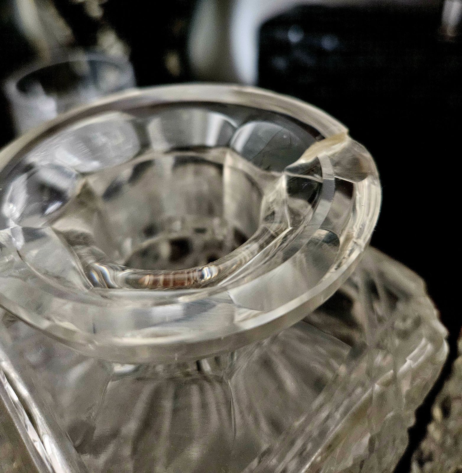 Rare And Exquisite Pair Of Ornate, Antique Crystal Decanters With Ball Stopper photo buy