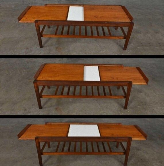 Scandinavian Style Teak Extendable Coffee Table By Remploy 1960s photo Furniture