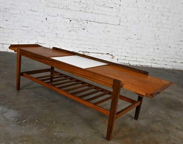 Scandinavian Style Teak Extendable Coffee Table By Remploy 1960s photo vinterior