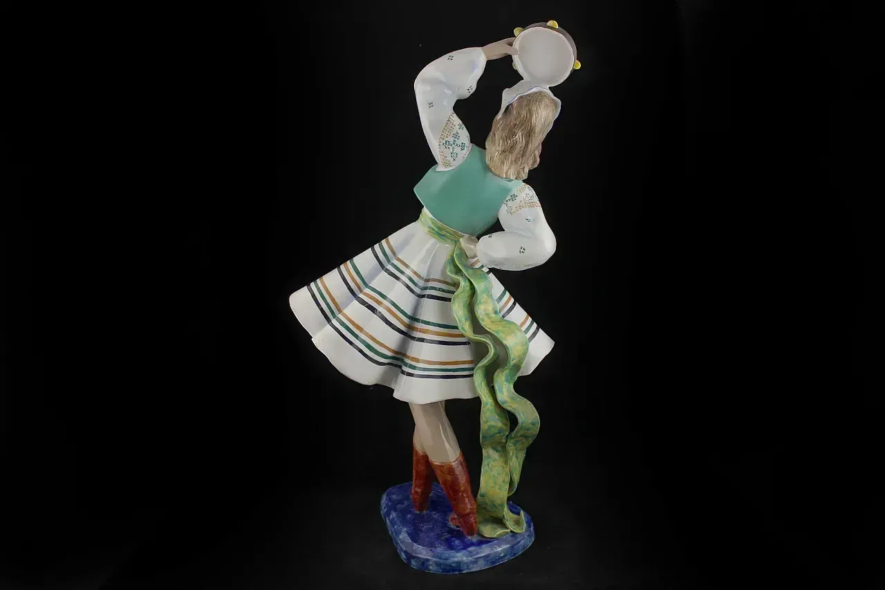 Ceramic Figure Of A Dancing Girl From Le Bertetti, 1940s photo Home Decor