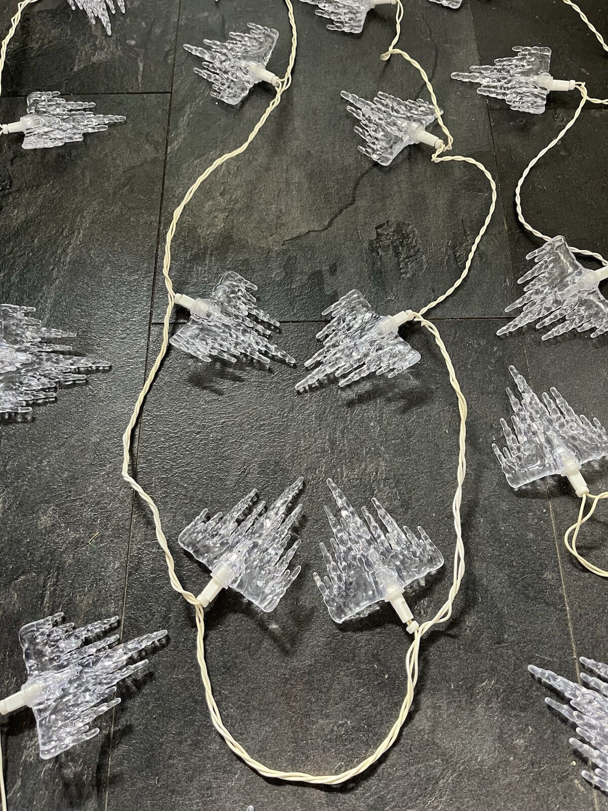 20 Vintage Hanging Melting Icicle Christmas Tree Fairy Lights Xmas Decorations photo vintage