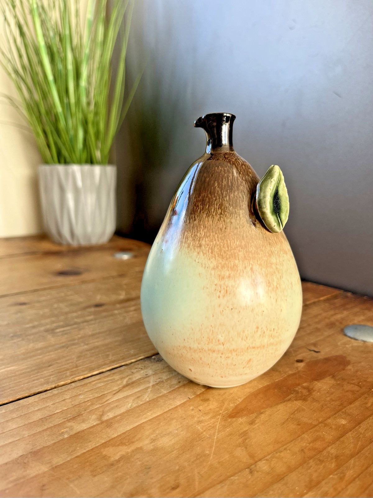 Vintage Humfrey Wakefield Scilly Studio Pottery Pear Artificial Faux Fruit Model photo furniture