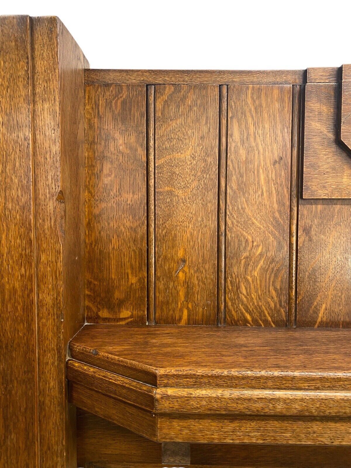 Art Deco 20 30s Antique Solid Oak Fire Surround Overmantle Period Fireplace Wood photo 2183.0