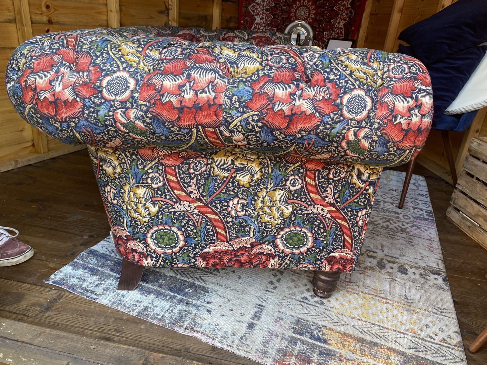 2seater Chesterfield In William Morris Fabric photo buy