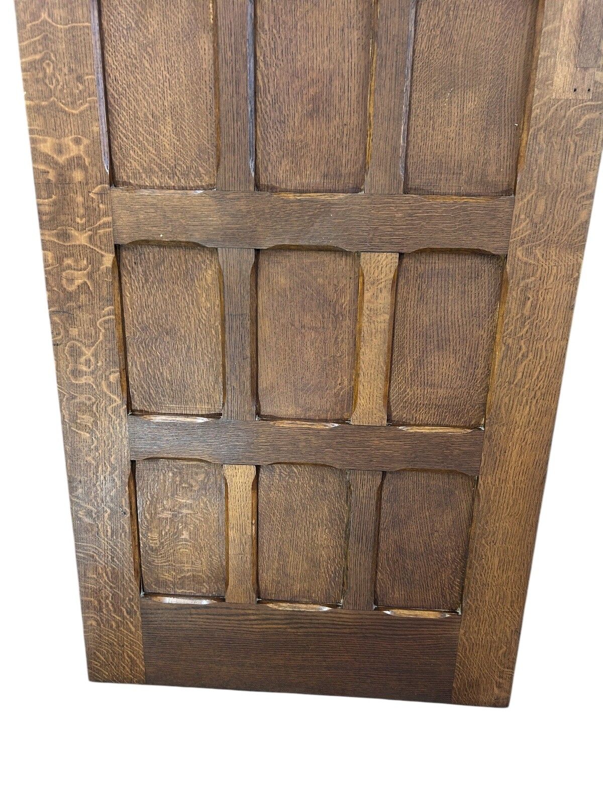Solid Oak Front Door Antique Period Reclaimed Old Hardwood Glass Refurbished photo vinterior