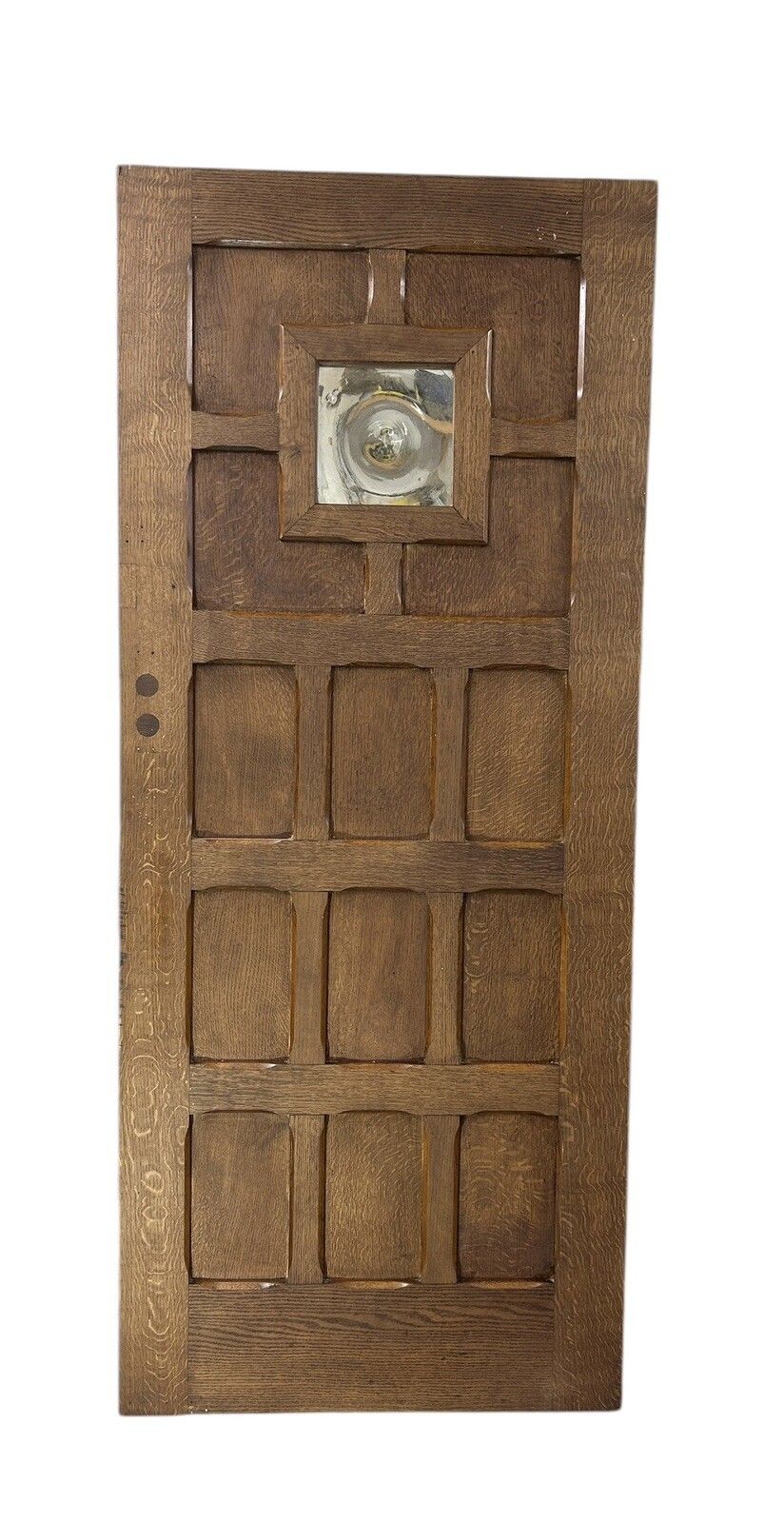Solid Oak Front Door Antique Period Reclaimed Old Hardwood Glass Refurbished photo buy