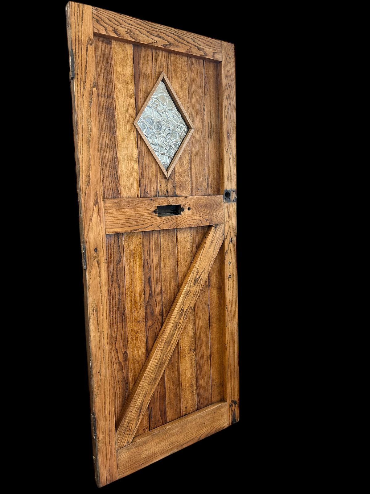 photo for sale Solid Oak Front Door Antique Period Reclaimed Cottage Wooden Cast Iron Refurb