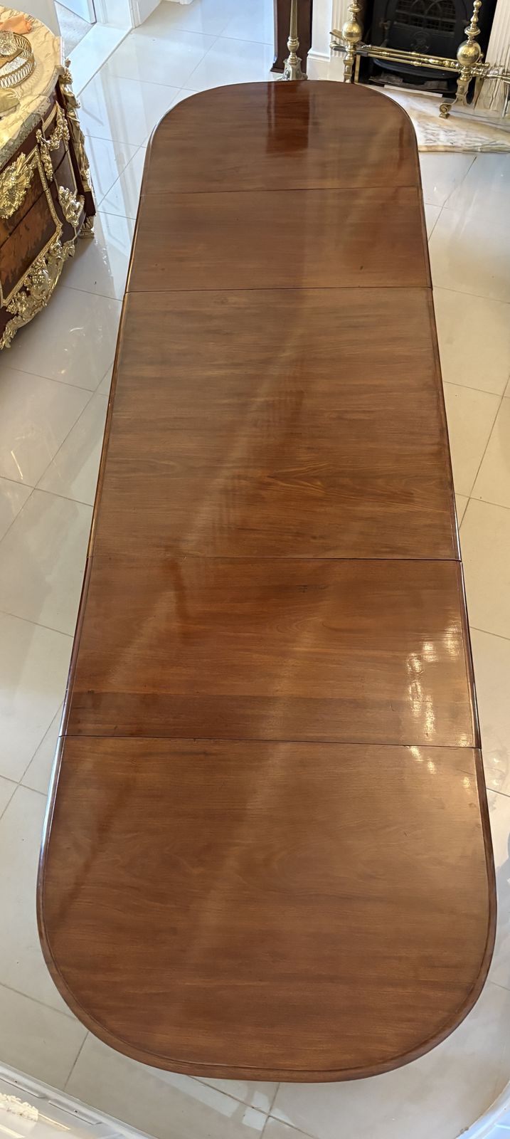 Magnificent Quality Antique 19th Century 16 Seater Figured Mahogany 3 Pilar Dining Table 72 X 122 X 409 Cm photo buy