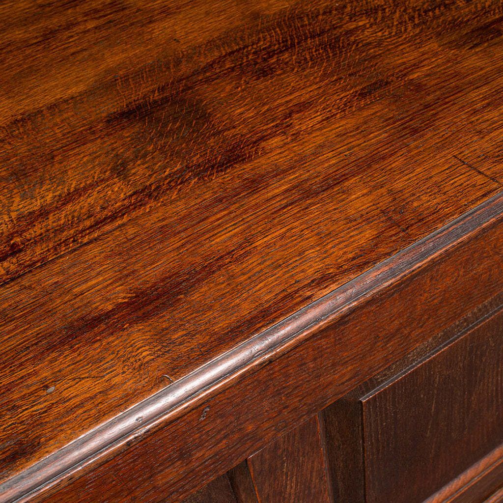 photo for sale Large Antique 3 Panel Mule Chest, English Oak, Storage Trunk, Georgian, C.1770