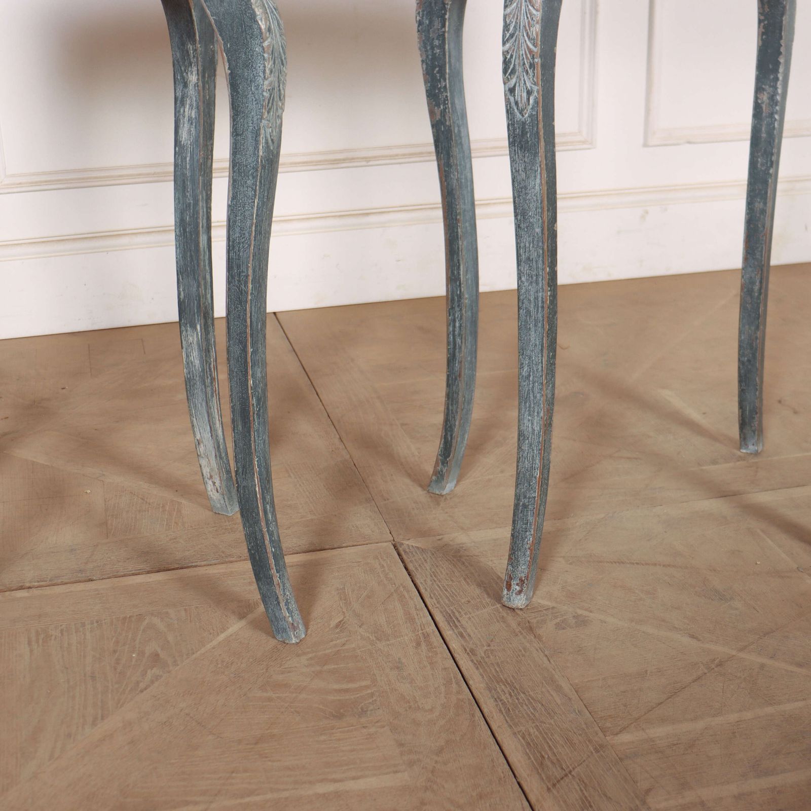 Pair Of French Marble Topped Lamp Tables photo Furniture