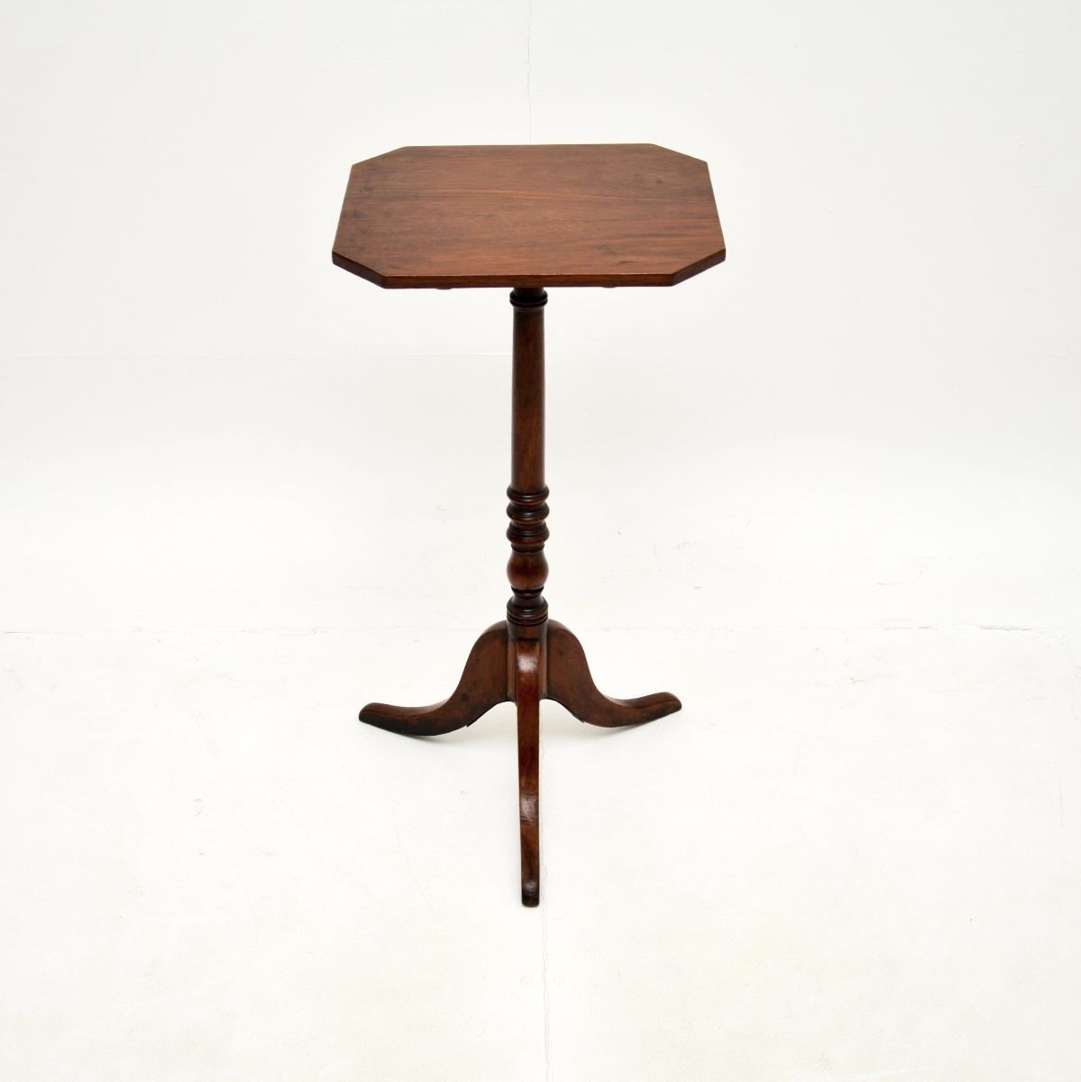 Antique Georgian Mahogany Tilt Top Side Table photo furniture