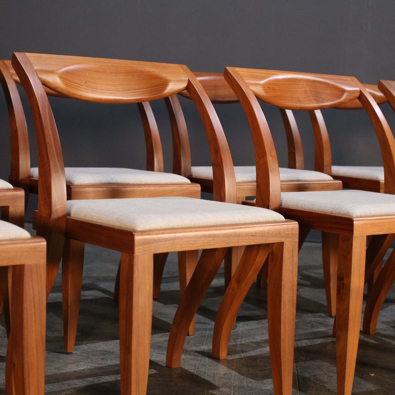 photo furniture Porada Arlekin Dining Chair By E. Gottein & G.F. Coltella, Set Of Eight