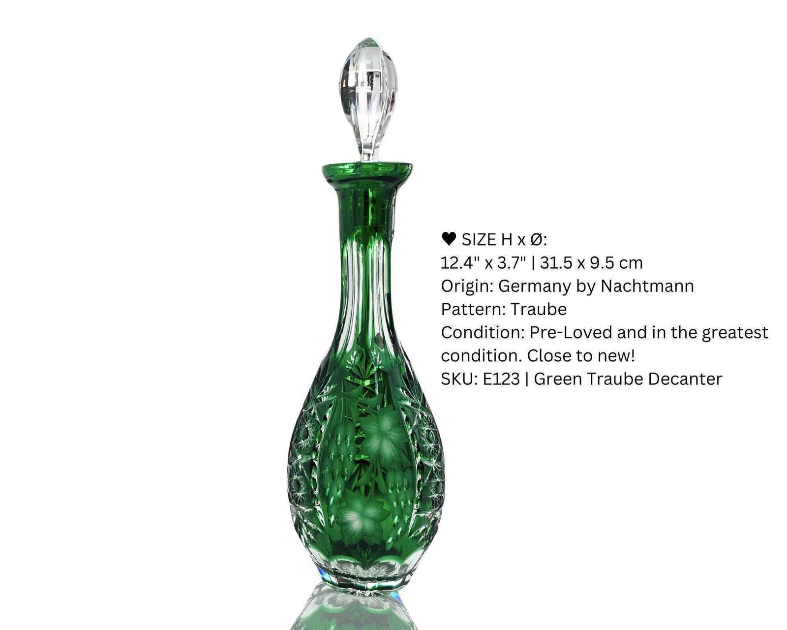 Kristallen Karaf Smaragdgroen | Nachtmann Grapes Traube | 1 Stuk photo furniture
