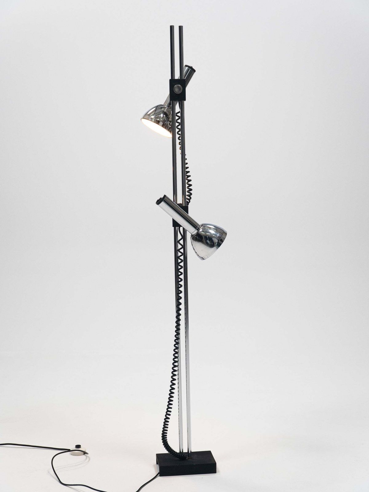 Chromed Metal Floor Lamp From Luci Italia, Italy, 1970s