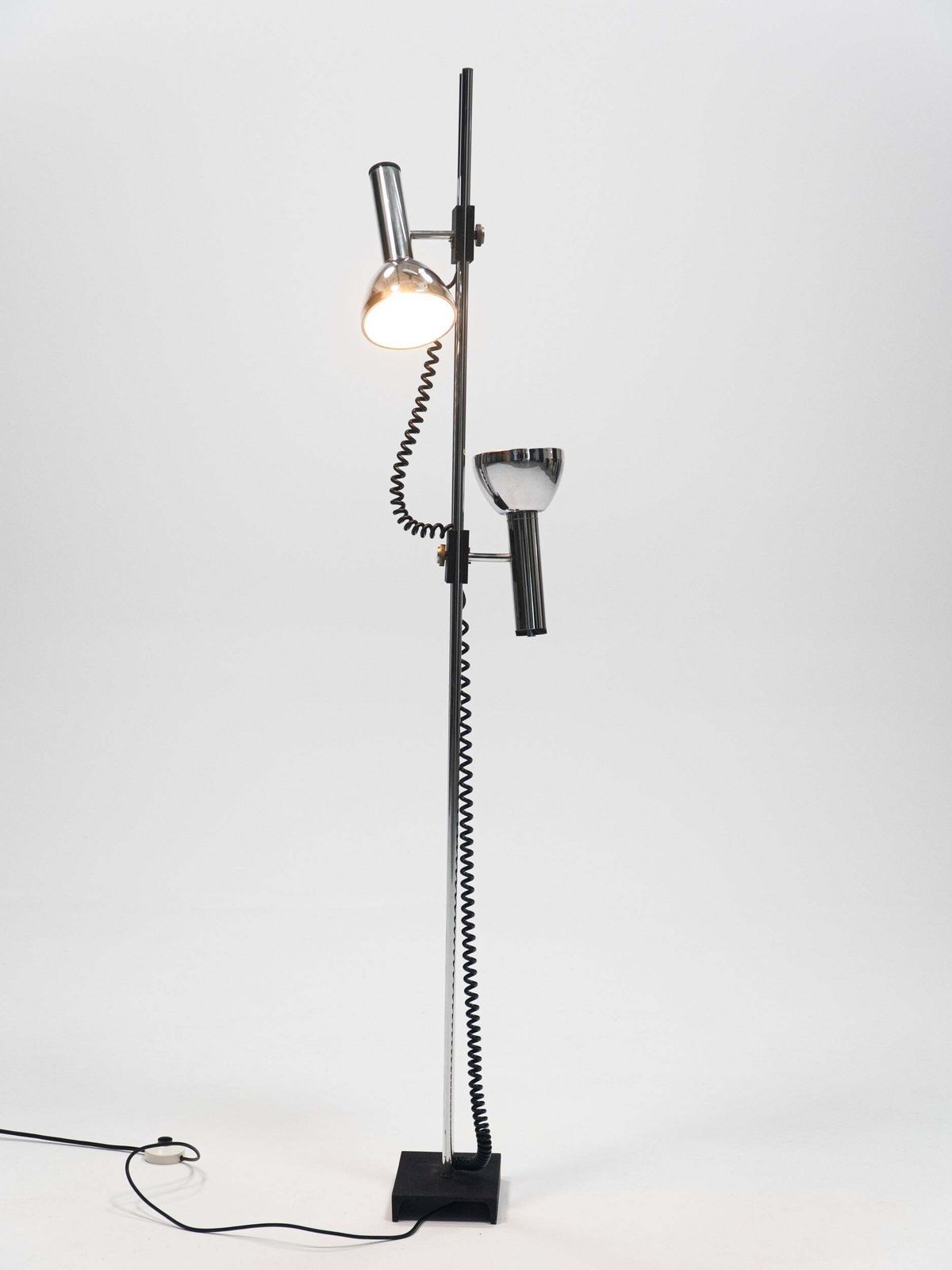 Chromed Metal Floor Lamp From Luci Italia, Italy, 1970s photo for sale