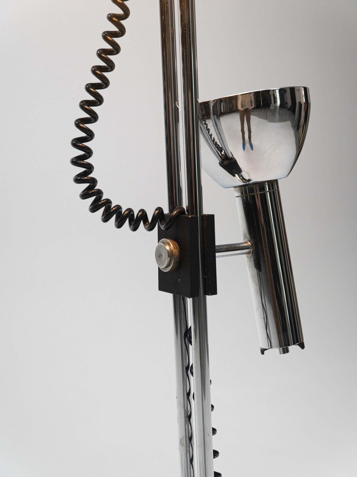 Chromed Metal Floor Lamp From Luci Italia, Italy, 1970s photo 475.0