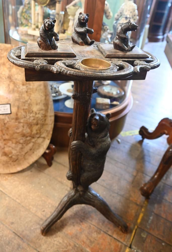 German Black Forest Tea Stand Side Table Carved 1840 photo for sale