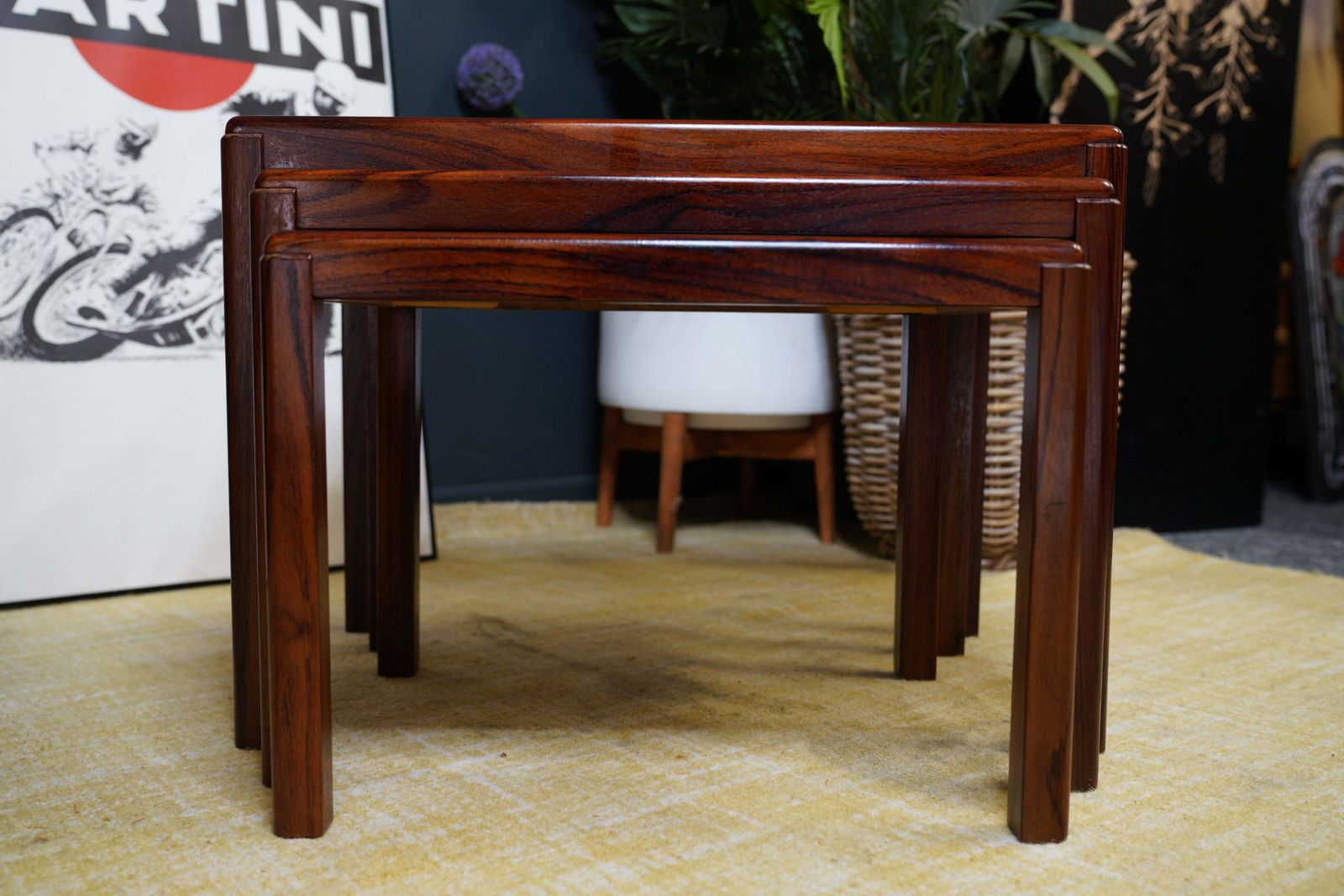 Danish Mid Century Rosewood Nest Of Tables By Vejle Stole Möbelfabrik, Denmark, 1960s – Set Of 3 photo furniture