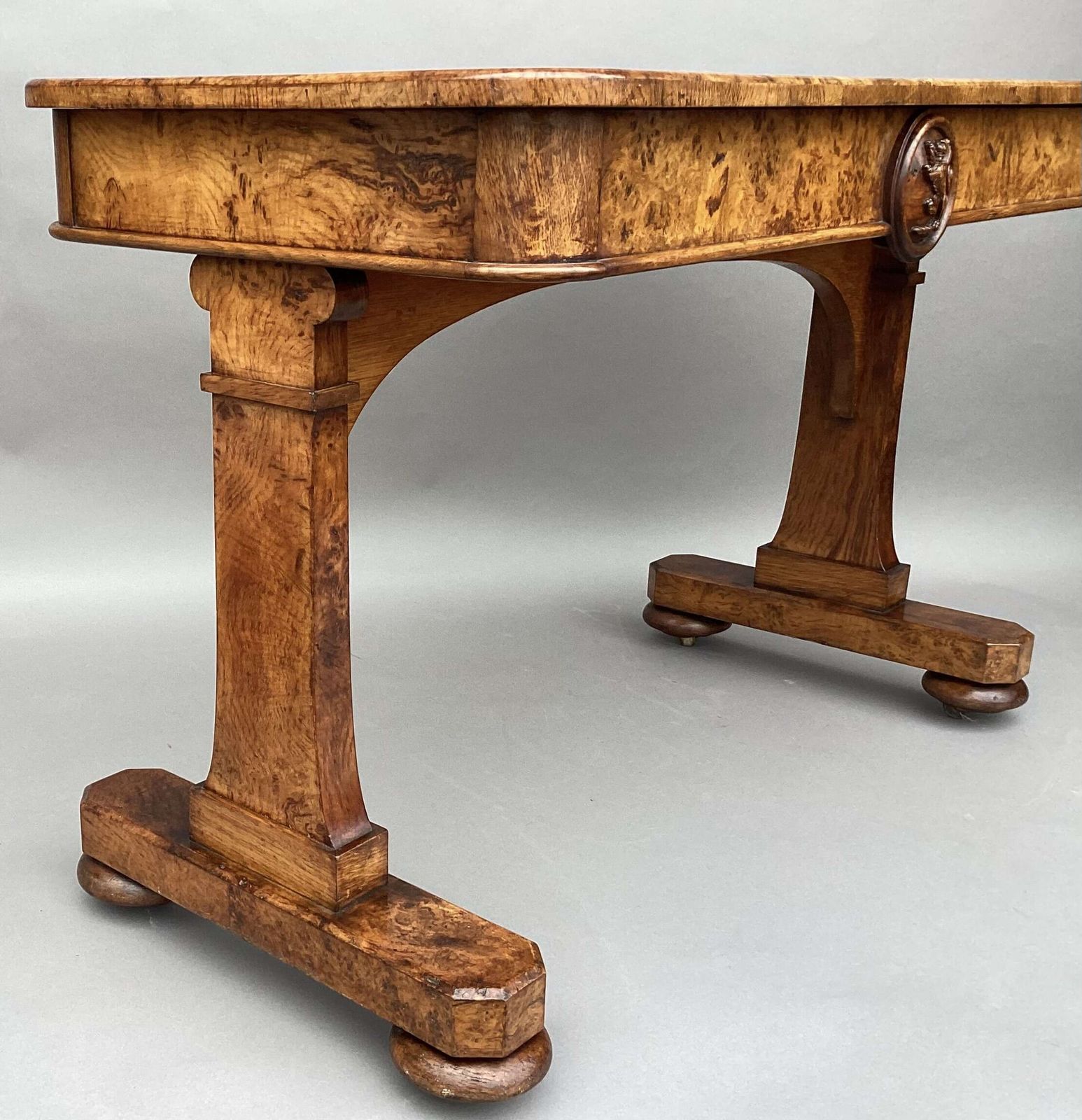 4840.0 Good Mid C19th Burr And Pollard Oak Centre Table; James Winter & Sons, London photo