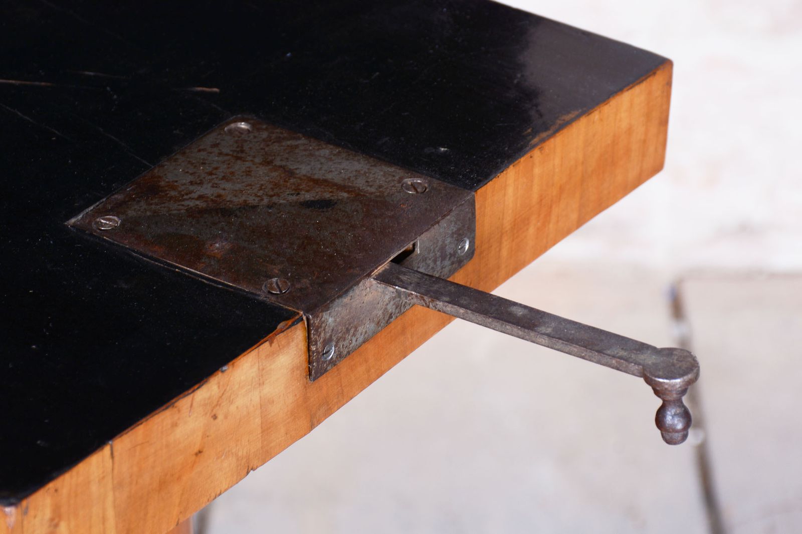 Restored Biedermeier Dining Table, Cherry Wood, Revived Polish, Czech, 1830s photo for sale