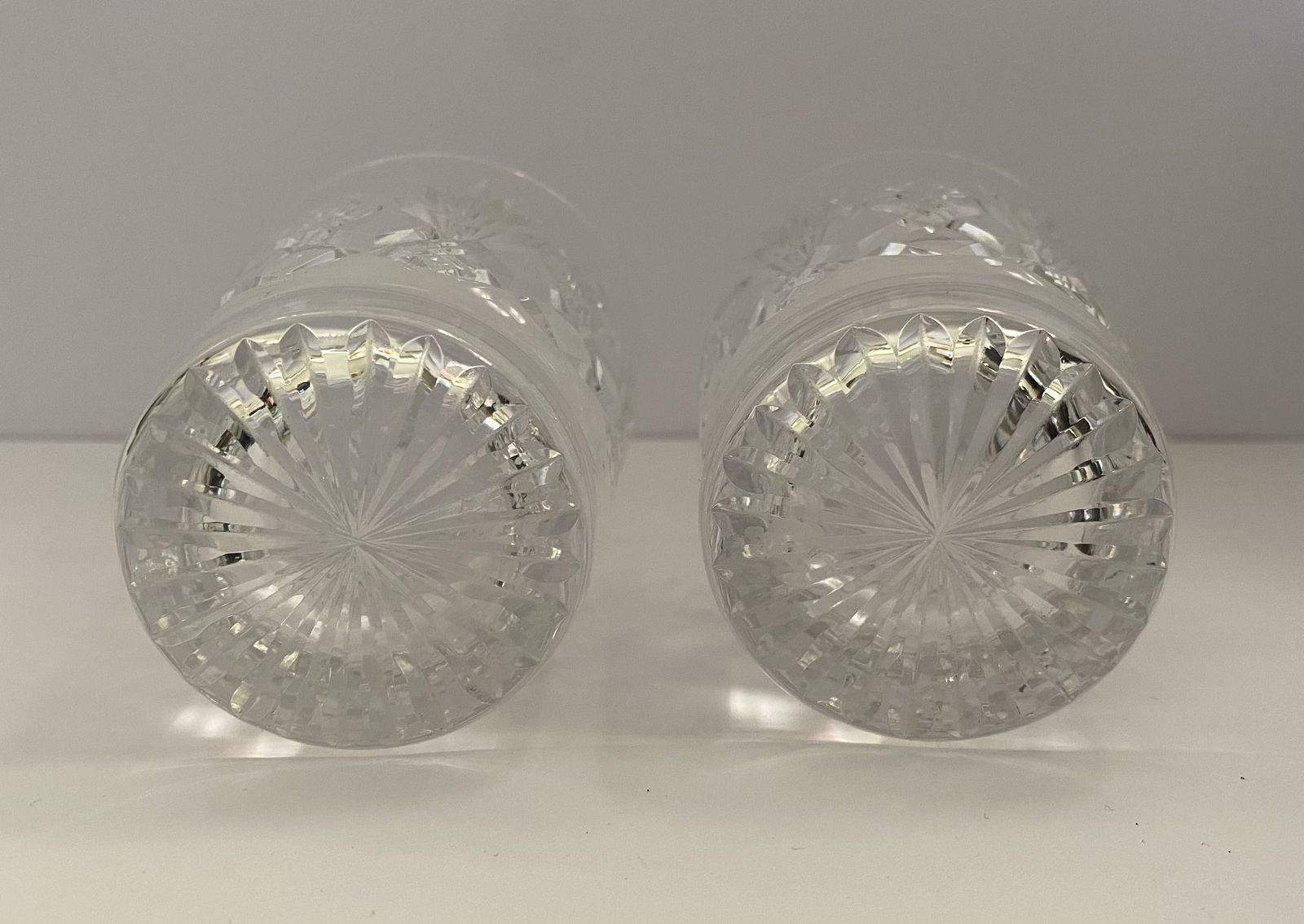 photo furniture Vintage, Tudor Crystal, Cut Crystal Flat Tumblers (X2), Knighton Imperial Pattern