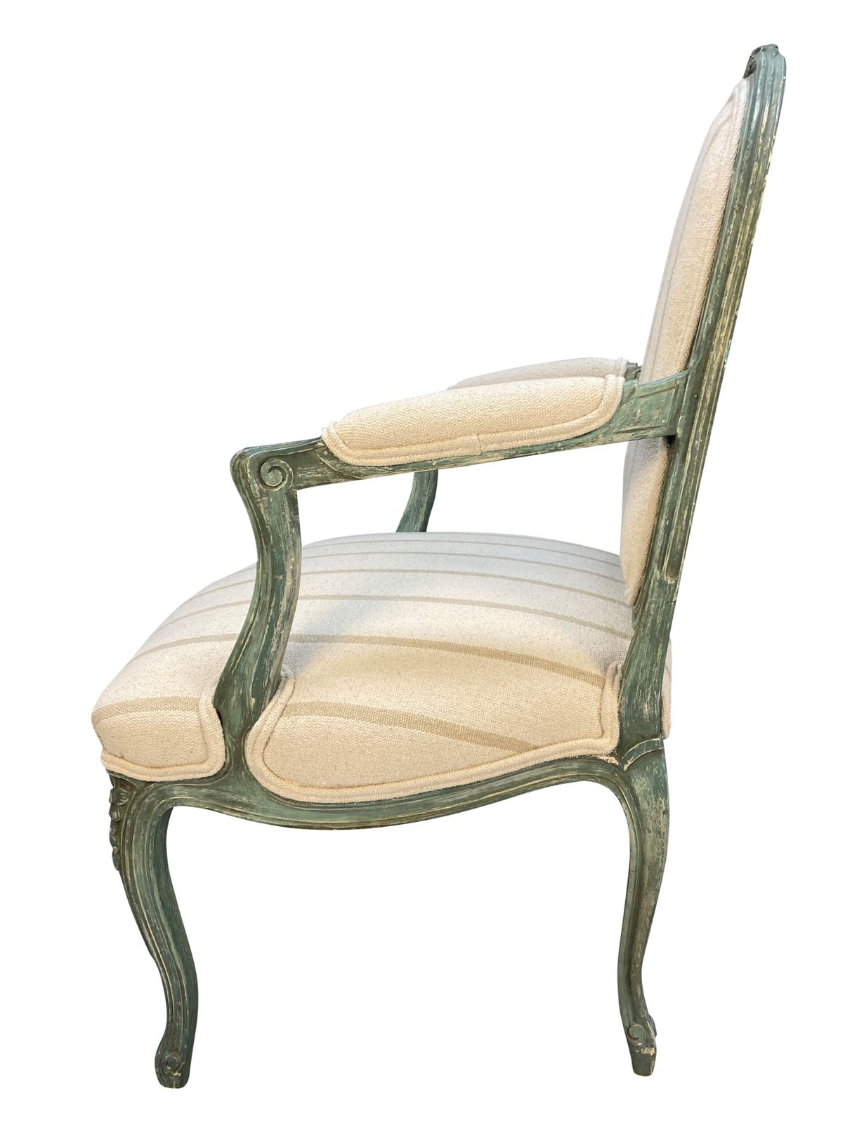 A Pair Of Painted Louis XV Style Armchairs photo Furniture
