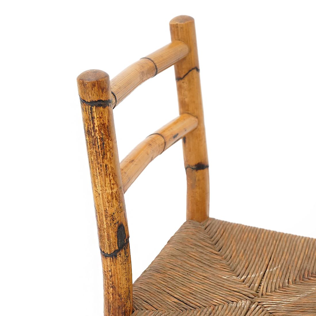 photo furniture 4 Chairs In Rattan And Woven Straw, 1960s