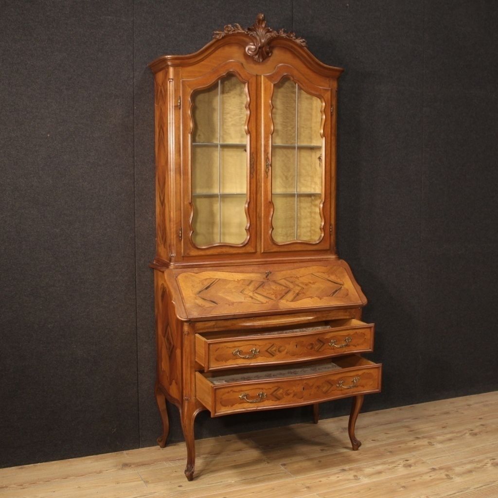 Furniture Elegant Double Body Display Cabinet Trumeau From The 1950s photo