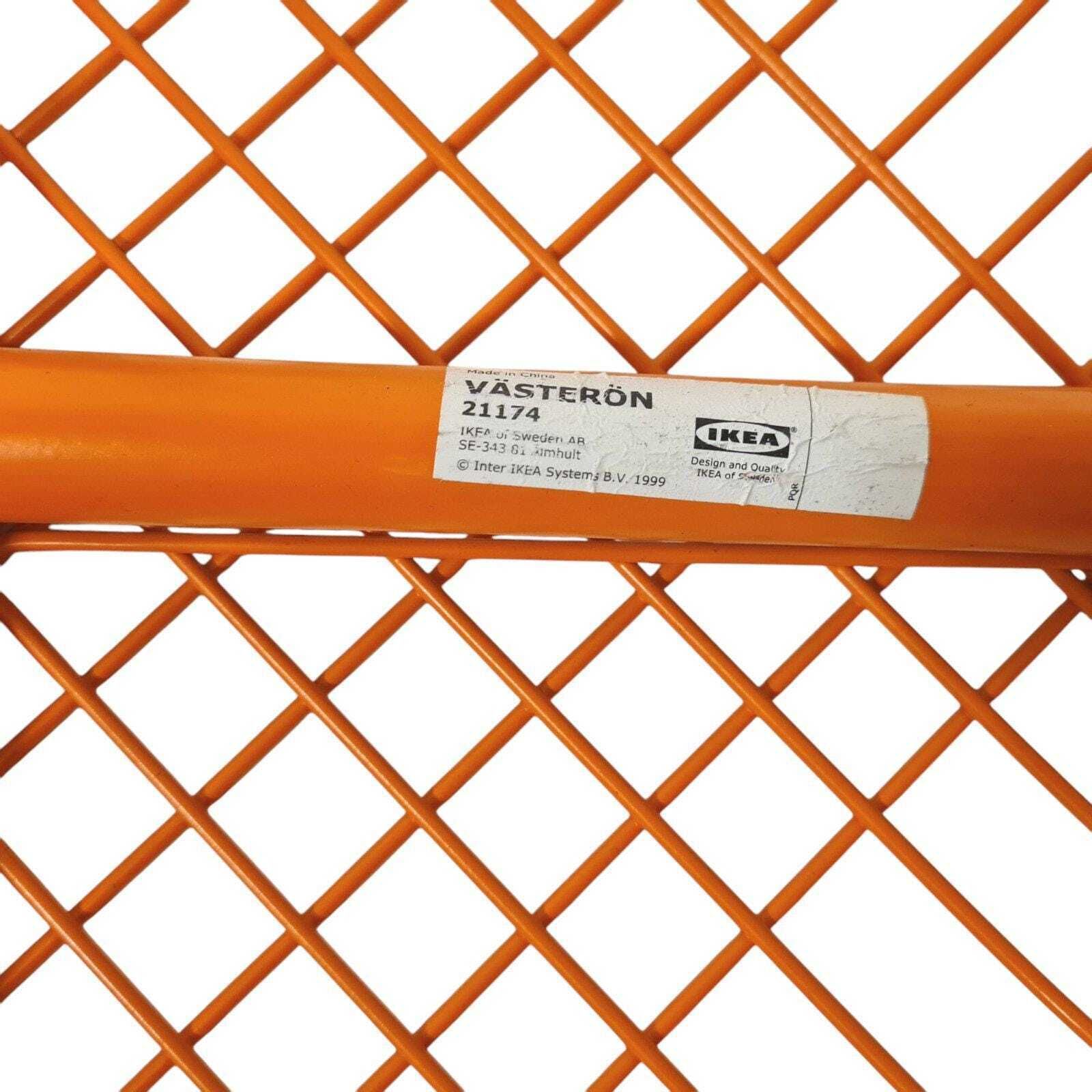 Vintage Vasteron Ikea Orange Wire Stool By Inma Bermúdez And Francis Cayouotte photo 162.0