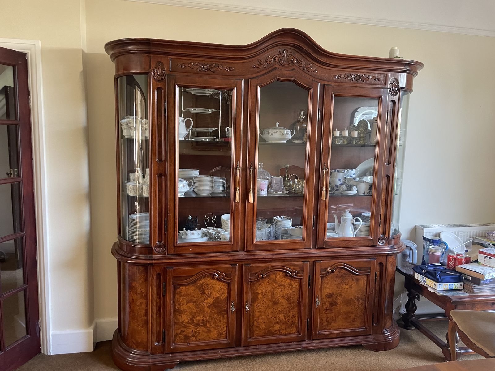 Italian Baroque Glass Dresser