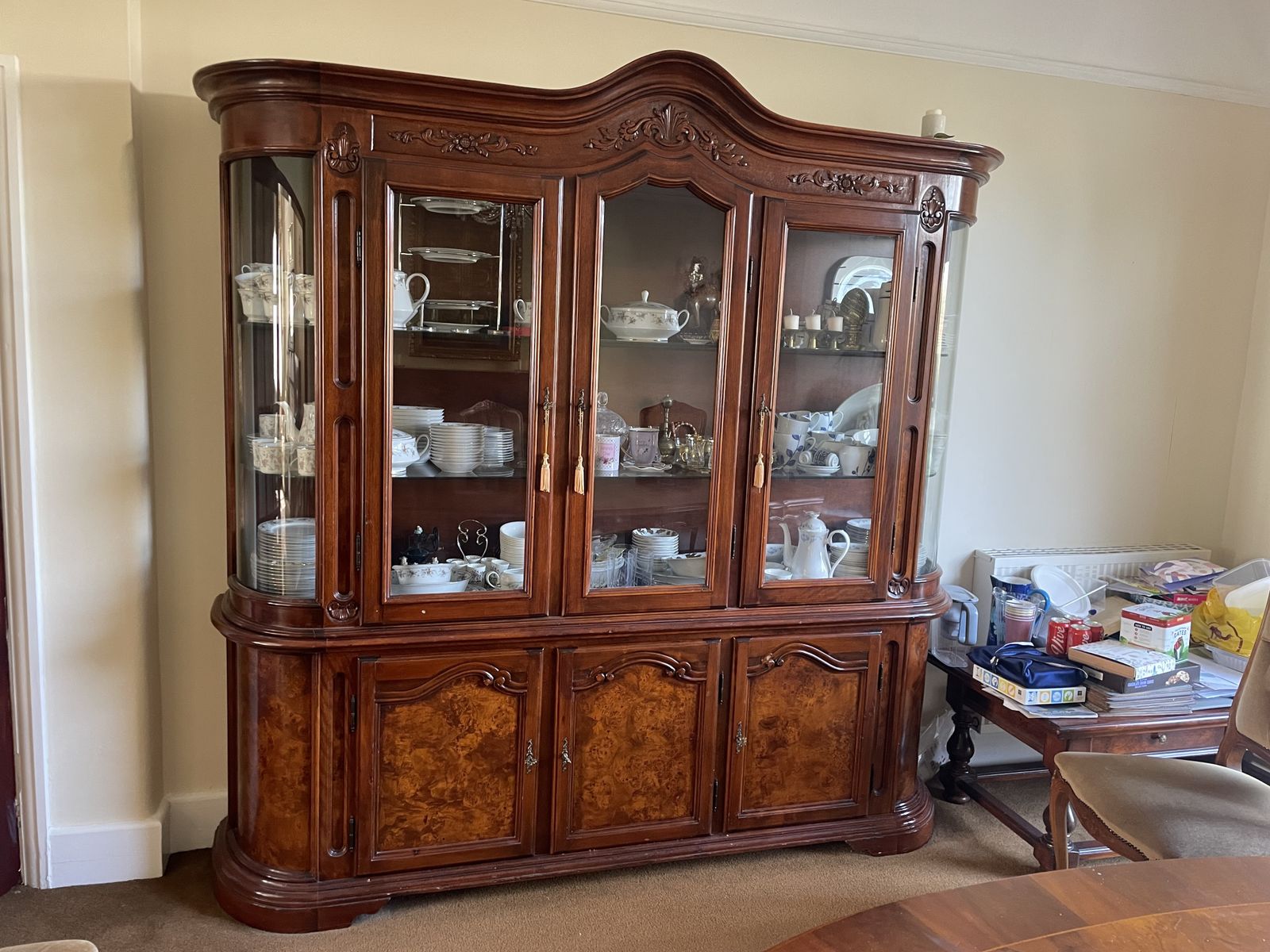 Italian Baroque Glass Dresser photo for sale
