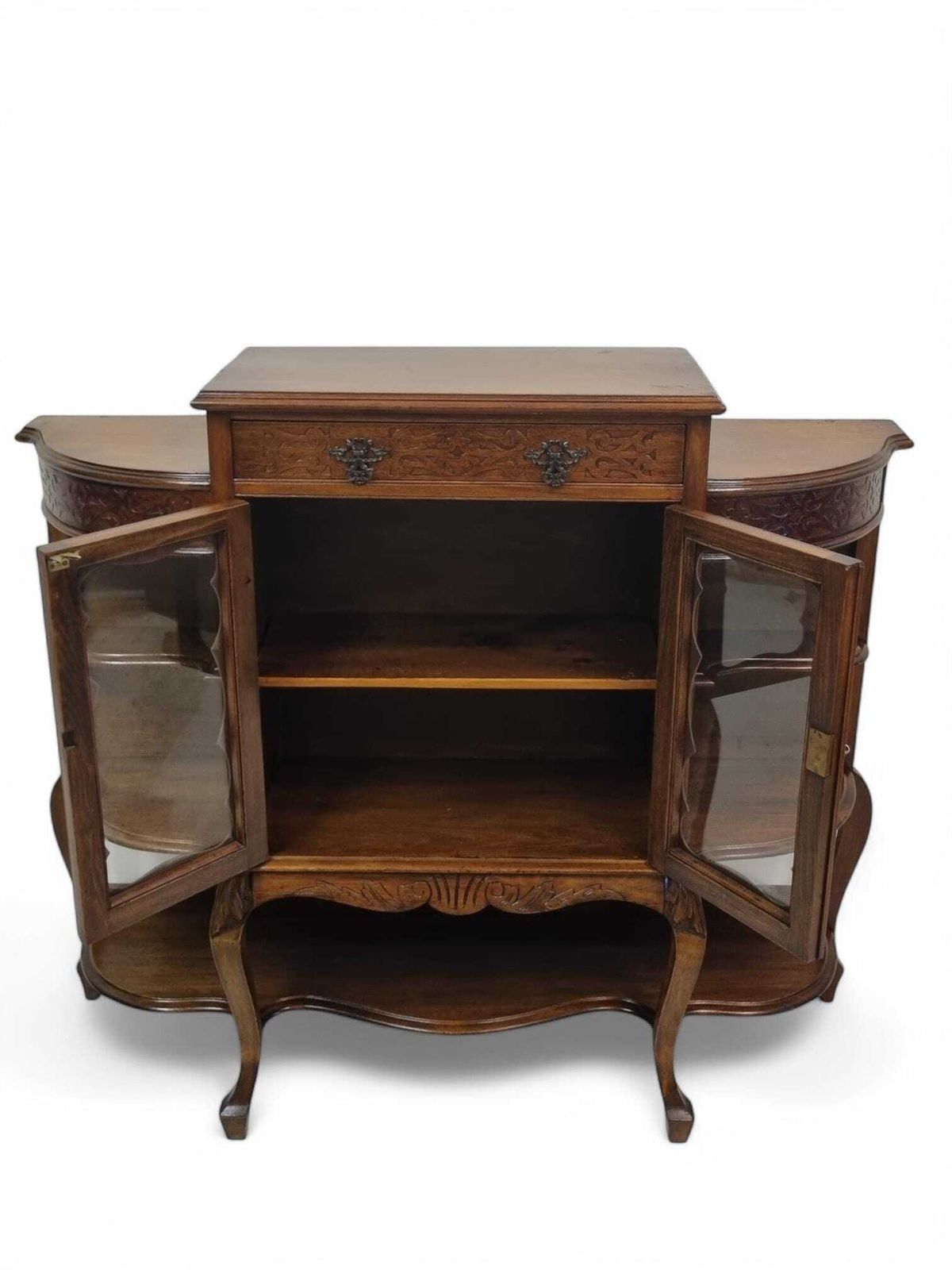 photo furniture Antique Victorian Mahogany Drink Cabinet / Glazed Bookcase / C1890