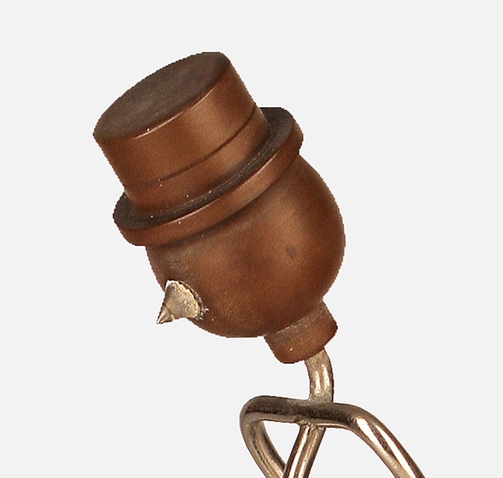 photo furniture Art Déco American Metal Wire And Wood Bellboy/Bellhop/Stick Figure Toothpick And Match Holder