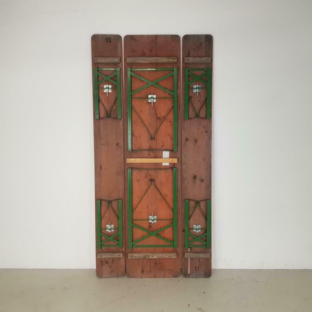 Vintage German Beer Table And Benches Orange photo 295.0