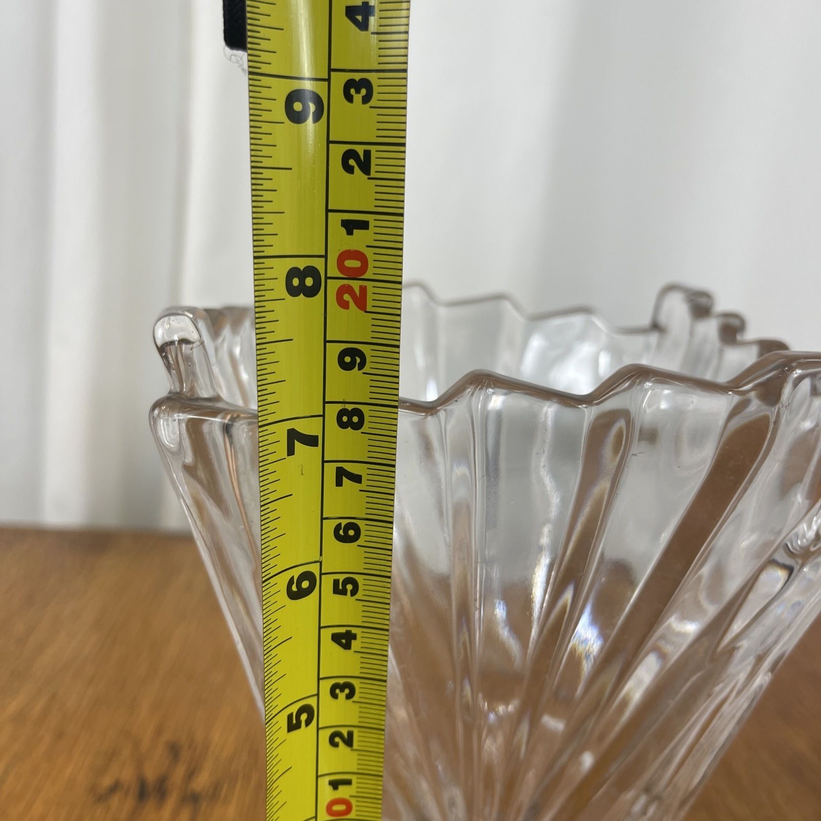 Sowerby Art Deco Vase Square Base Sunburst 18cm Clear Glass Stunning photo buy