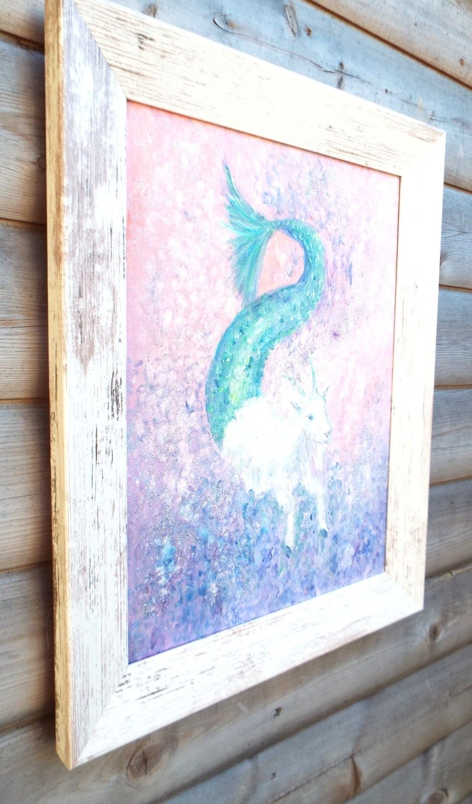 Capricorn Painting On Canvas Original Signed Framed  49cm X 39cm Andi J Lucas photo buy