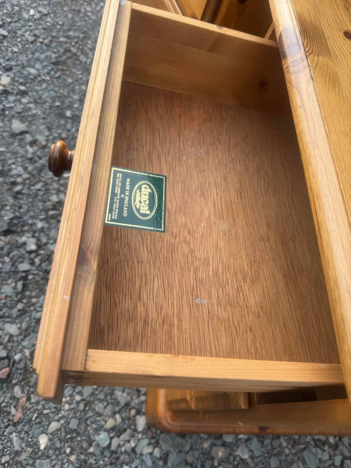 Pair Of Heavy Duty Pine Bedside Tables/Drawers Ready To Upcycle photo for sale
